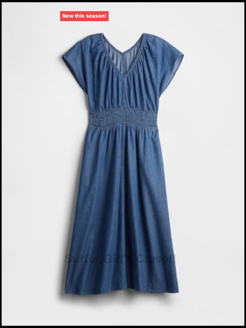 Smocked Waist Maxi Dress - Women's Casual Dress - Cotton Pull On View 6